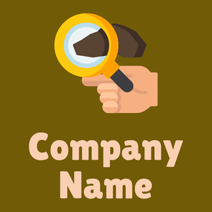 Magnifying glass on a Olive background - Environmental & Green