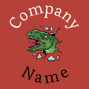 Dinosaur logo on a Medium Carmine background - Animals & Pets