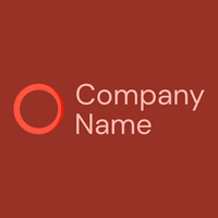 Sunset Orange Circle on a Burnt Umber background - Abstract