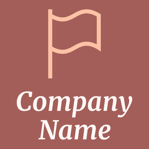 Red flag logo on a Au Chico background - Abstract