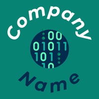 Binary code on a Pine Green background - Computer