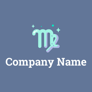 Virgo logo on a Waikawa Grey background - Abstract