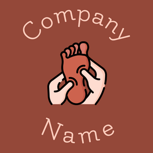 Foot massage logo on a Mojo background - Spa & Esthetics