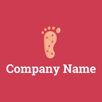 Foot logo on a Old Rose background - Medical & Pharmaceutical
