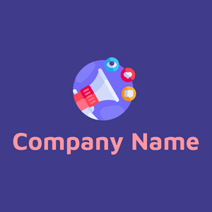 Light Slate Blue Social media on a Dark Slate Blue background - Business & Consulting