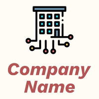 techno Office on a Floral White background - Business & Consulting