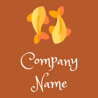 Carps on a Fiery Orange background - Abstract