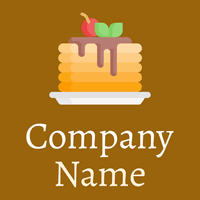 Dark Tangerine Pancakes on a Golden Brown background - Food & Drink